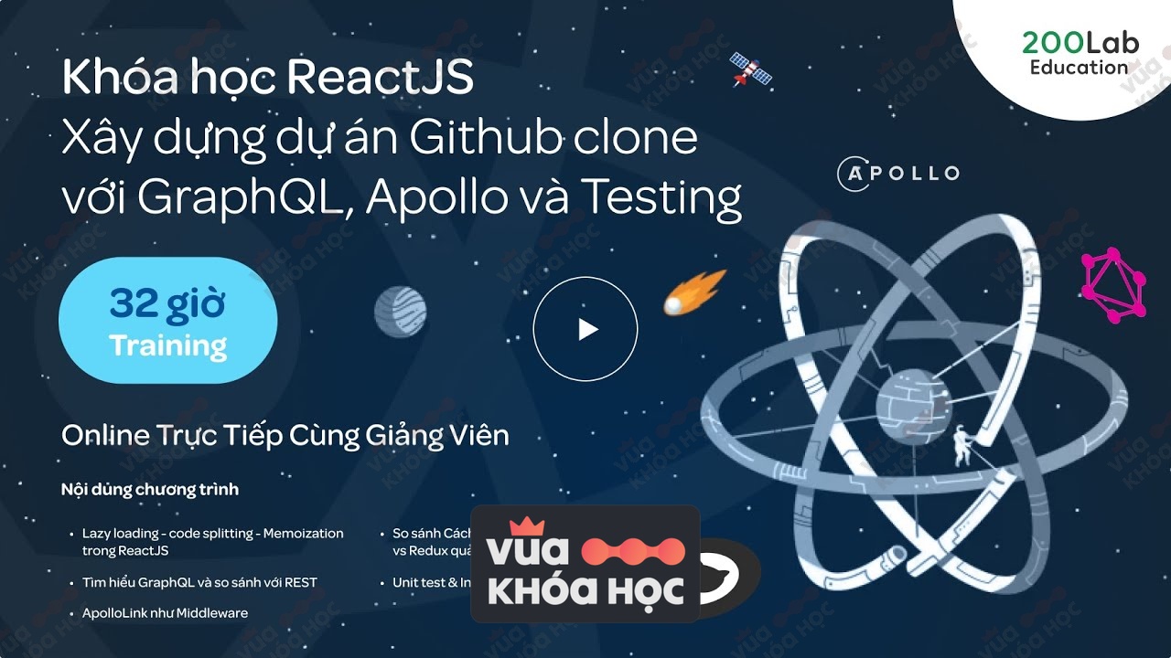share khoa hoc REACTJS 200Lab Xay dung du an Github clone voi GraphQL Apollo va Testing