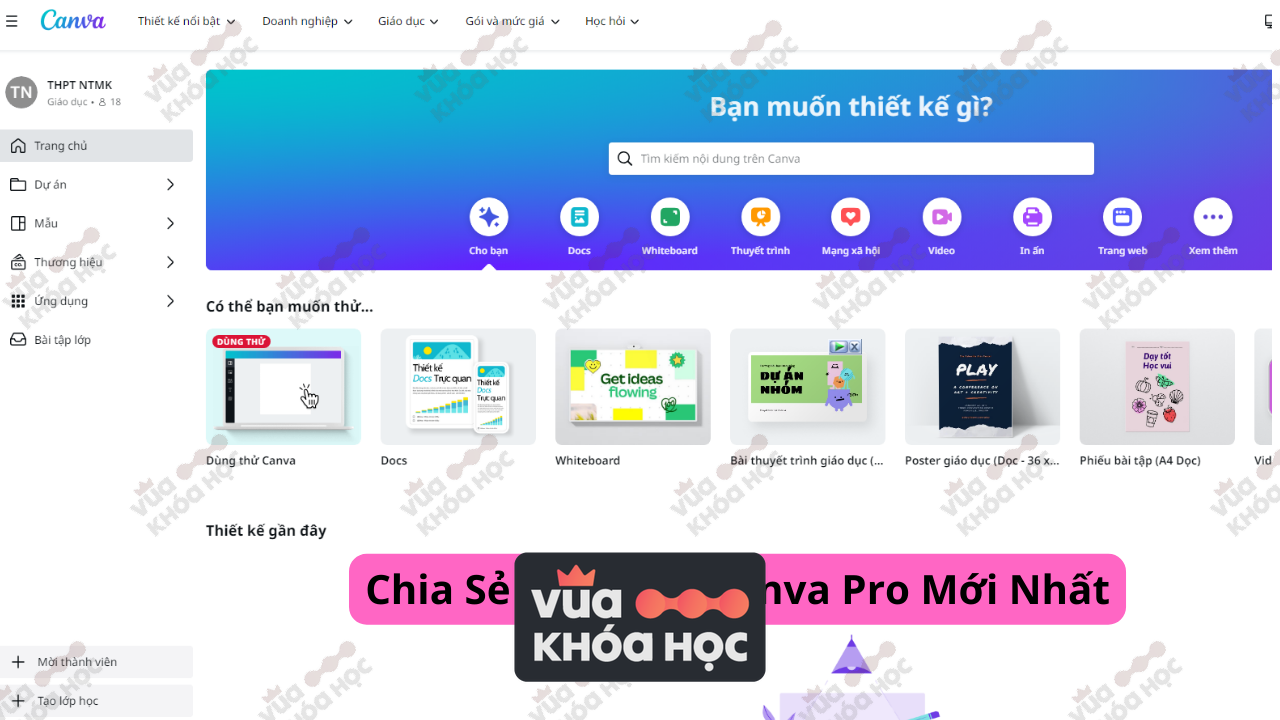 Chia Sẻ Miễn Phí Canva Pro Mới Nhất