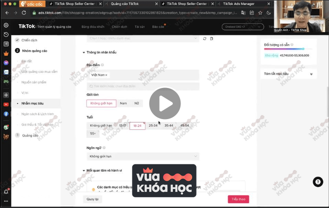 Buổi 7 CHẠY QUẢNG CÁO TRÊN TÀI KHOẢN QUẢNG CÁO VÀ TỐI ƯU HIỆU QUẢ