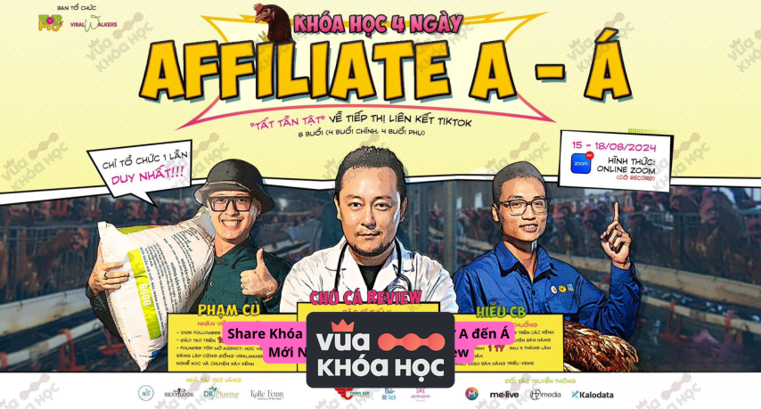 Share Khóa Học Affiliate Tiktok Từ A đến Á Mới Nhất Cùng Chú Cá Review