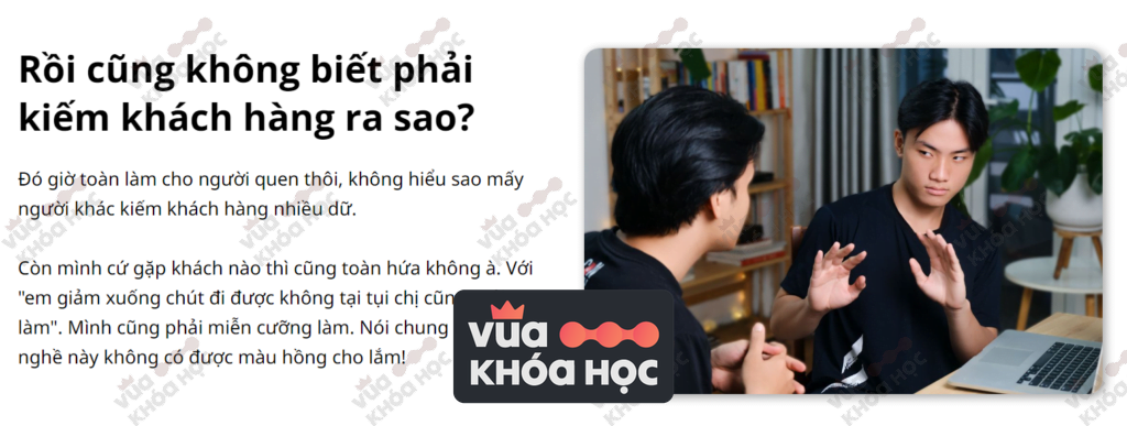 Rồi cũng không biết phải kiếm khách hàng ra sao