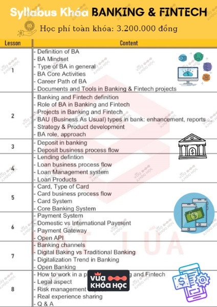 Lộ Trình Học Business Analysis For Banking & Fintech Cùng Hai Lúa