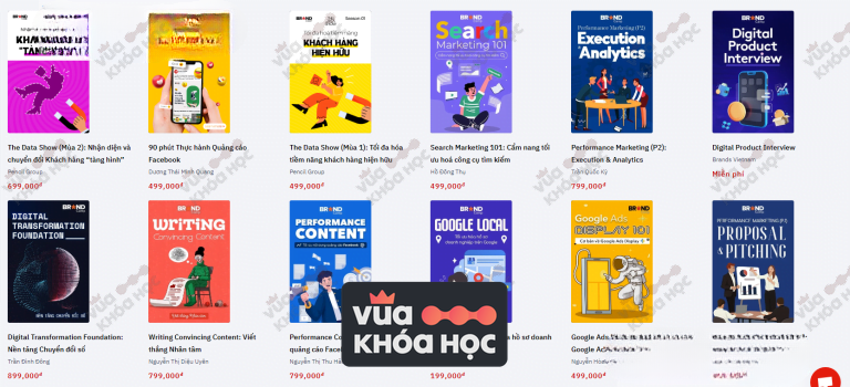 share các khóa học Digital Marketing brand camp